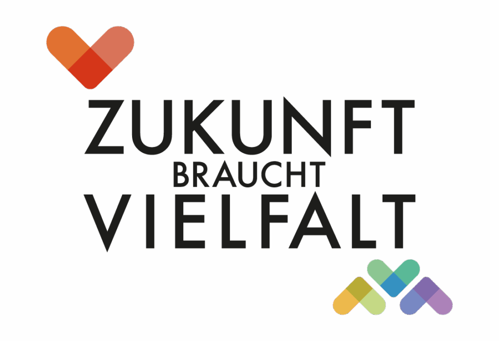 Logo: Zukunft braucht Vielfalt auf transparentem Grund